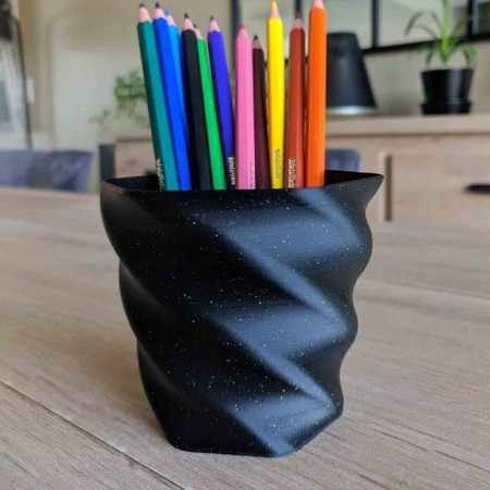 AzureFilm PLA Glitter Black 1KG | Figro.dk