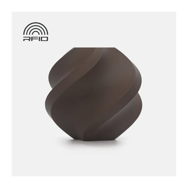 BambuLab Pla Matte - Dark Chokolade/Mørk Chokolade - 1kg - Refill