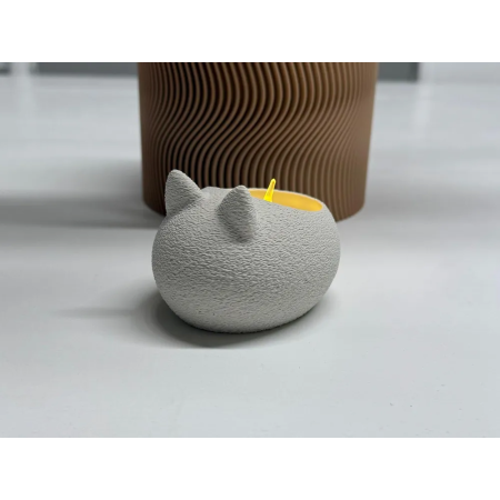 kat lysestage, cat tealight holder, LED fyrfadslys kat, katte lysestage