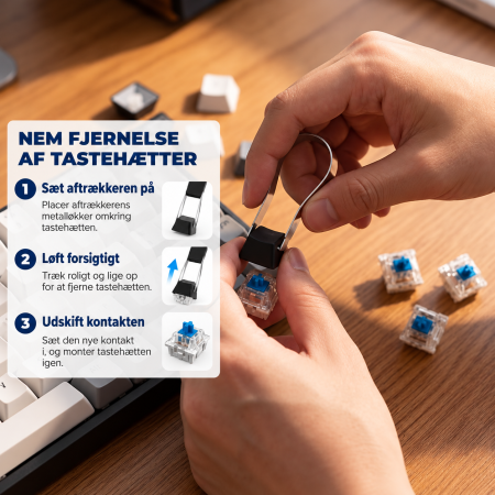 Blue Keyboard Switches 3-Pin – 26 stk. | Figro.dk