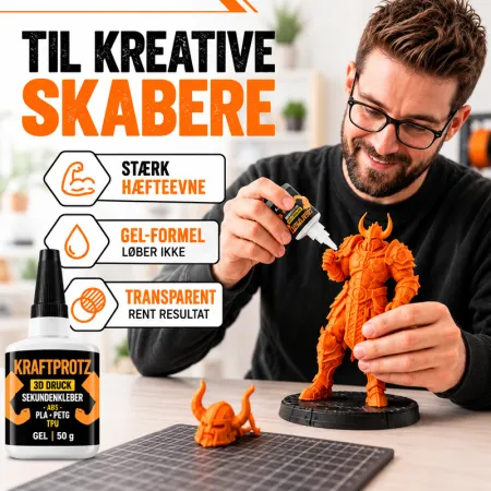 Superlim gel til 3D-print – 50 g (Til PLA, | Figro.dk