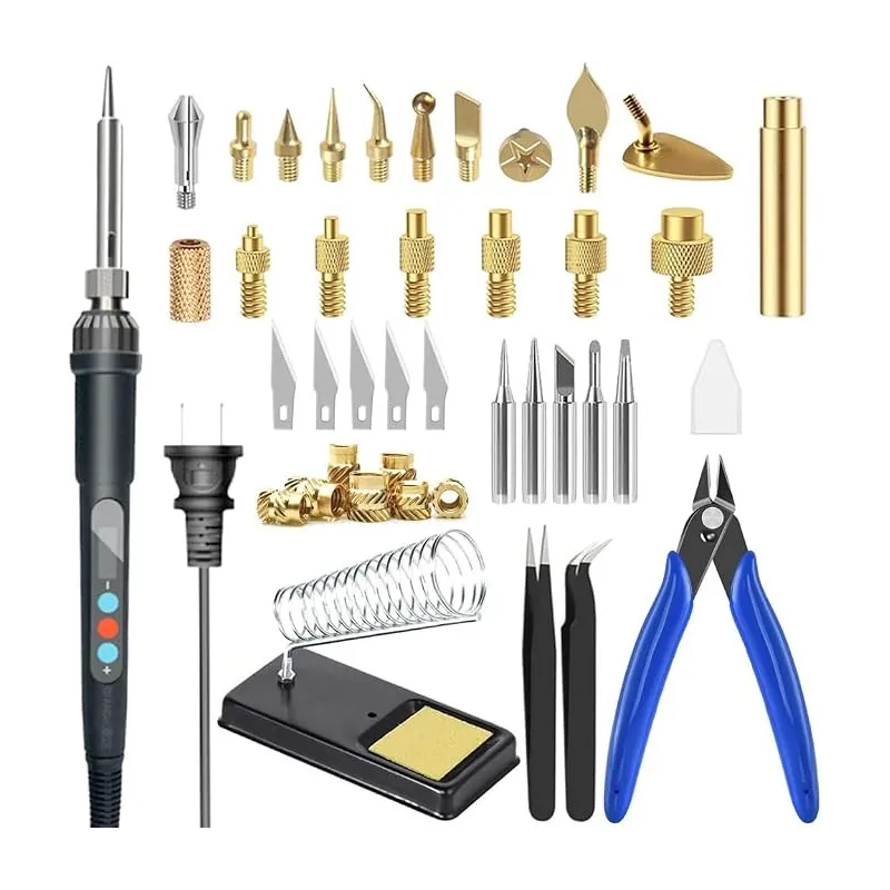 3DZWMAN - Heat Set Tools Kit med 60W digital loddekolbe - 94 dele