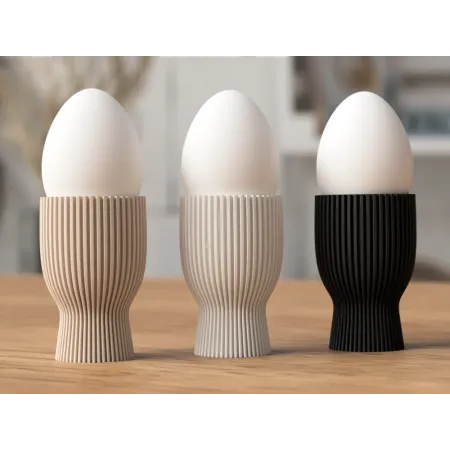 Æggebæger - Egg Holder Cup i Japandi Design | 3D-Printet & Stilfuldt | Figro.dk