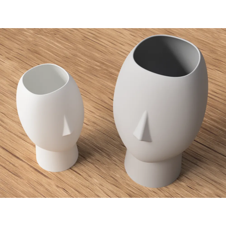 Vase Ansigt - Vase Face i Japandi Design | 3D-Printet & Unik Dekoration | Figro.dk