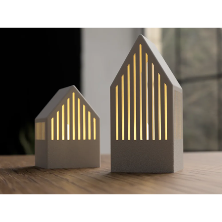 Hus Lysestage Japandi – LED Fyrfadslys