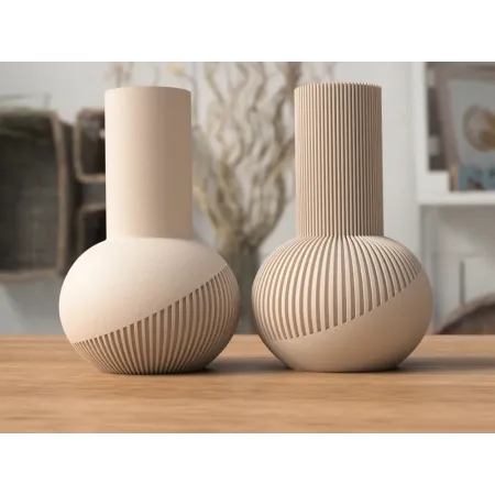 Tama Japandi Tvillinger Vaser - Twin Vases i Japandi Design | 3D-Printet & Unik | Figro.dk