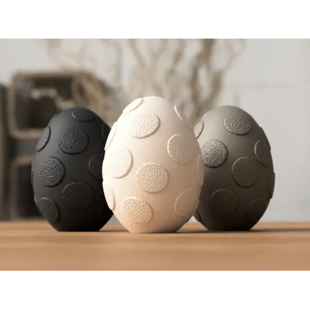 Påske Æg Dekoration - Fuzzy Easter Egg i Japandi Design | 3D-Printet & Sødt | Figro.dk