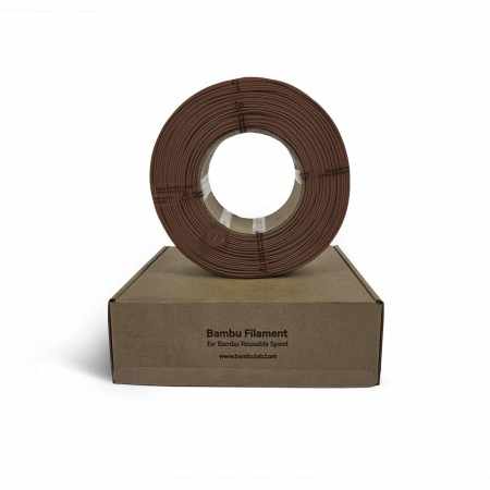 Bambu PLA Matte Mørk Chokolade 1kg Refill | Figro.dk