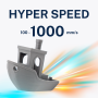 Figro|Azurefilm PETG Hyper Speed - 1.75mm - Sort/Black - 1kg -HS